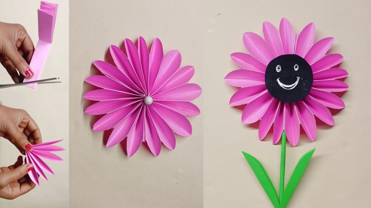 How to Make Beautiful Paper Flowers | Easy Paper Flower Making | DIY Paper Flower Step By Step