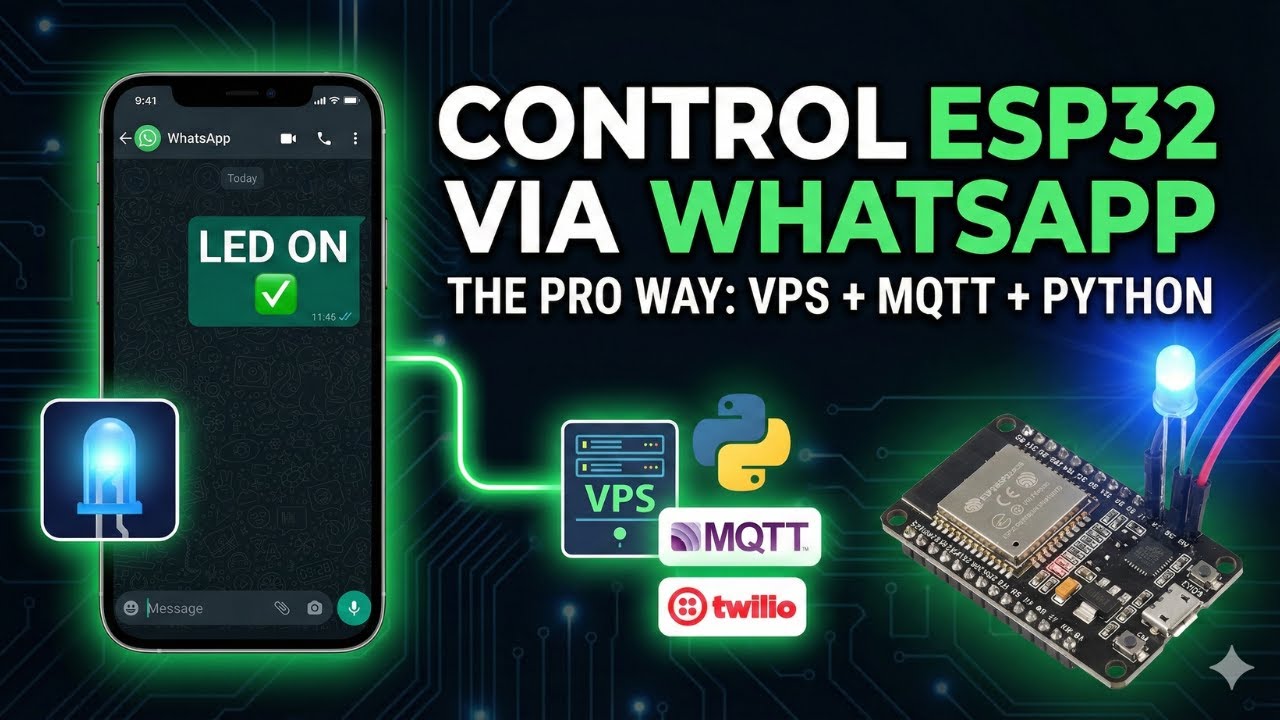 Как управлять ESP32 с помощью WhatsApp | Python и MQTT