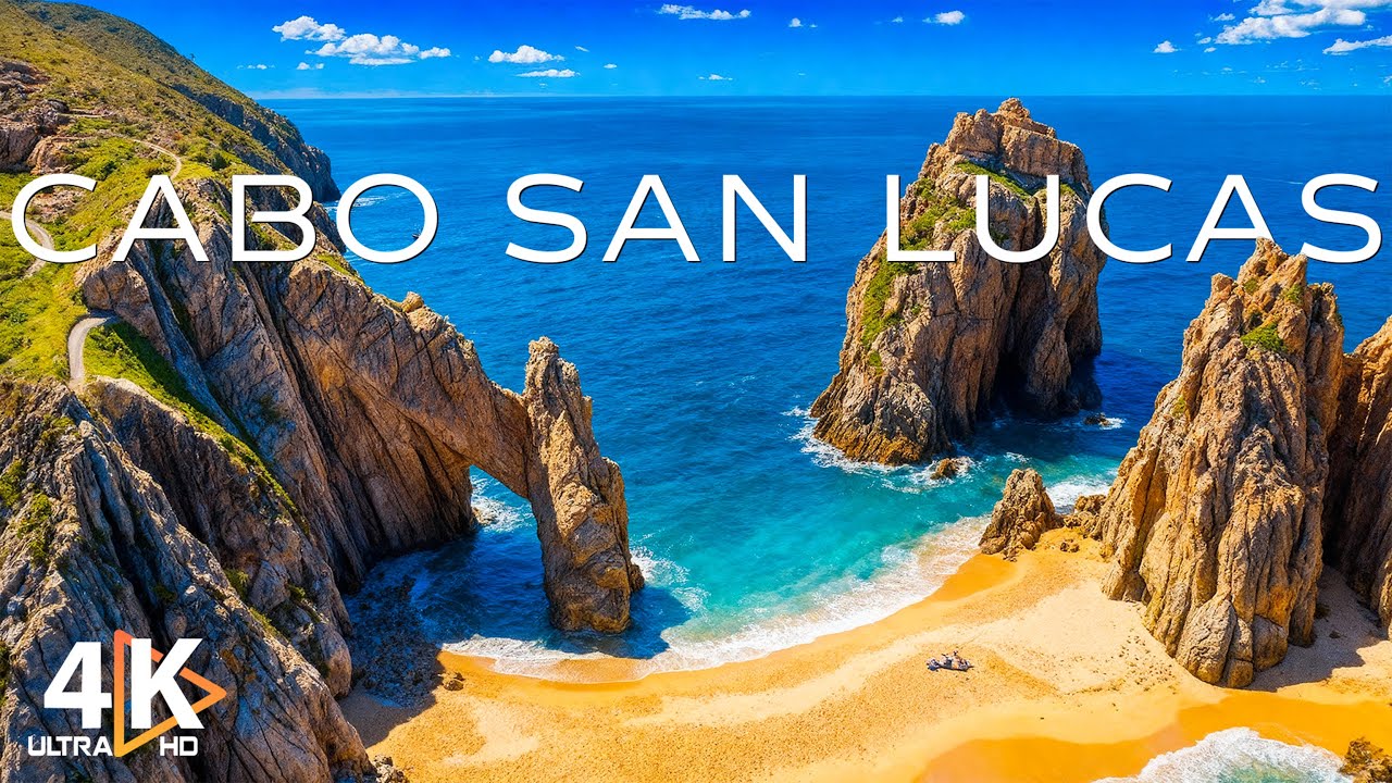 Кабо-Сан-Лукас, Мексика, 4K 🇲🇽 Кристально чистая вода, живописные пляжи и пустынные пейзажи