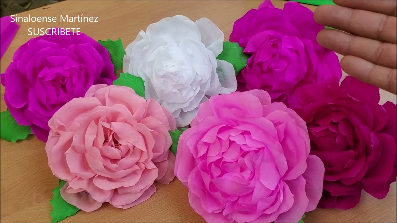 ASÍ HAGO ESTAS ROSAS DE PAPEL CREPÉ MUY FACIL PARA CUALQUIER OCACIÓN QUEDAN MUY BONITAS. A MI ESTILO