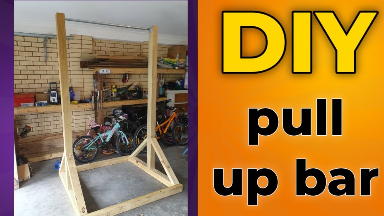 diy pull up bar/ chin up bar a detailed how to, build you own homemade pull up bar out of wood.