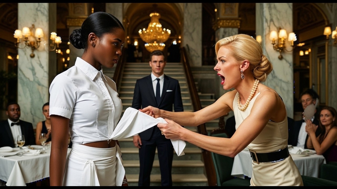 Racist Woman Tore a Black Waitress’s Dress — Her Millionaire Husband Saw the Truth and Everything