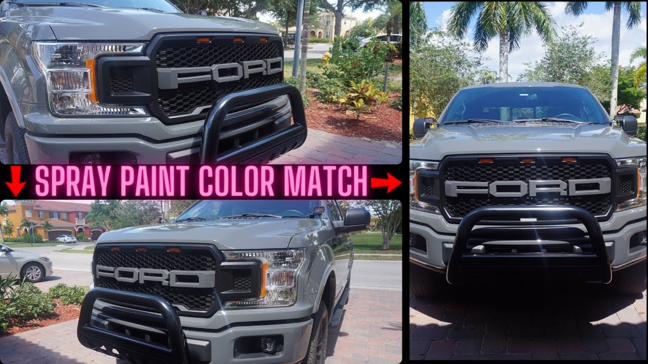 Color Matching My F150 Raptor Grille Using SPRAY PAINT! (Lead Foot Gray) (AMAZING Results!)