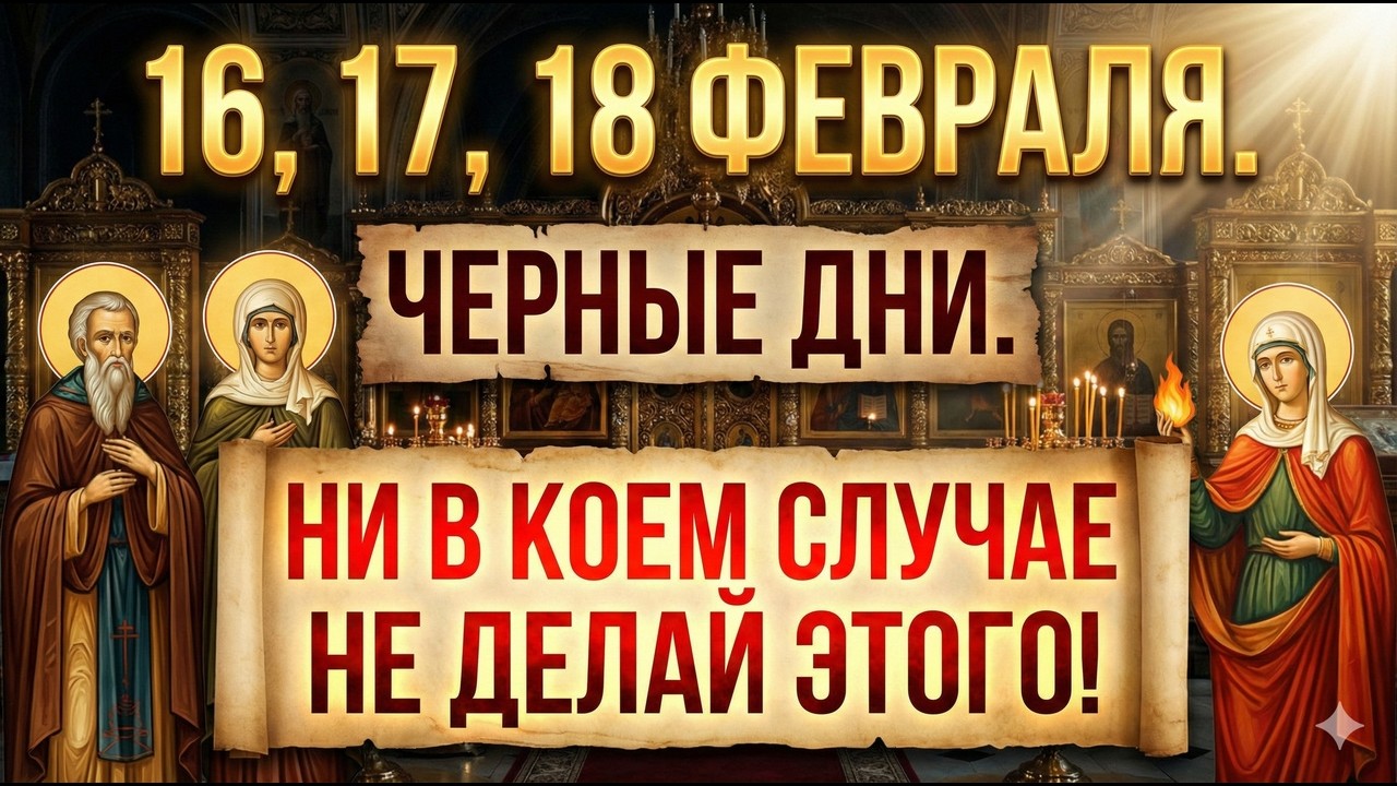 16, 17, 18 февраля. Черные дни святого Симеона и Агафии. Что нельзя делать. Роковые запреты дня.