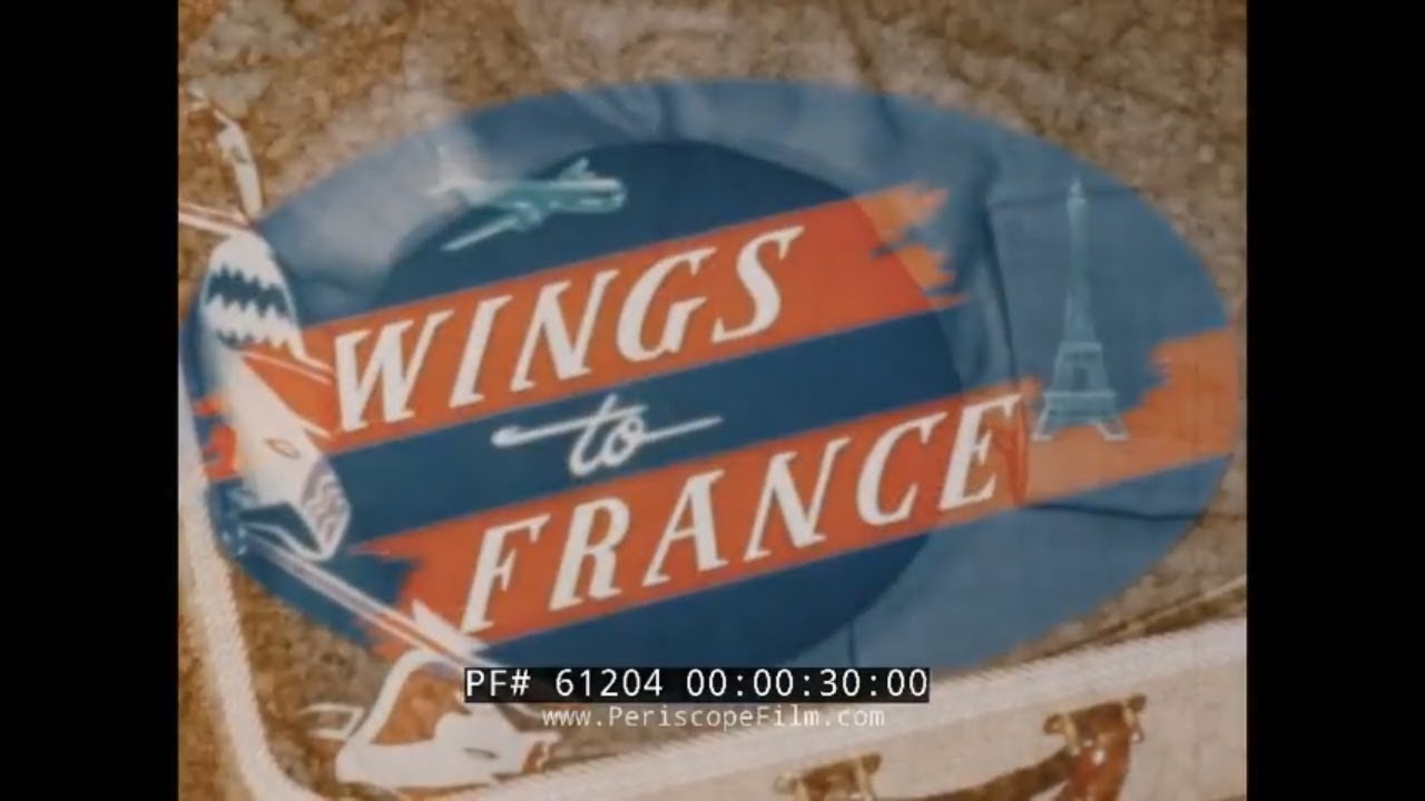PAN AMERICAN WORLD AIRWAYS 1940s WINGS TO FRANCE TRAVELOGUE FILM   61204