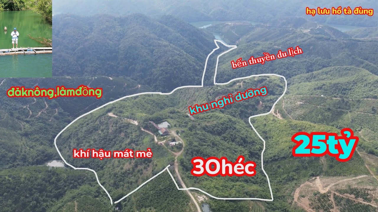 Bán 3O HÉC Đất Vườn Sầu Riêng,Quảng Khê,Hồ Tà Đùng,Đăk Nông,Phù Hợp KD Nông Nghiệp,Du Lịch,3O TỶ