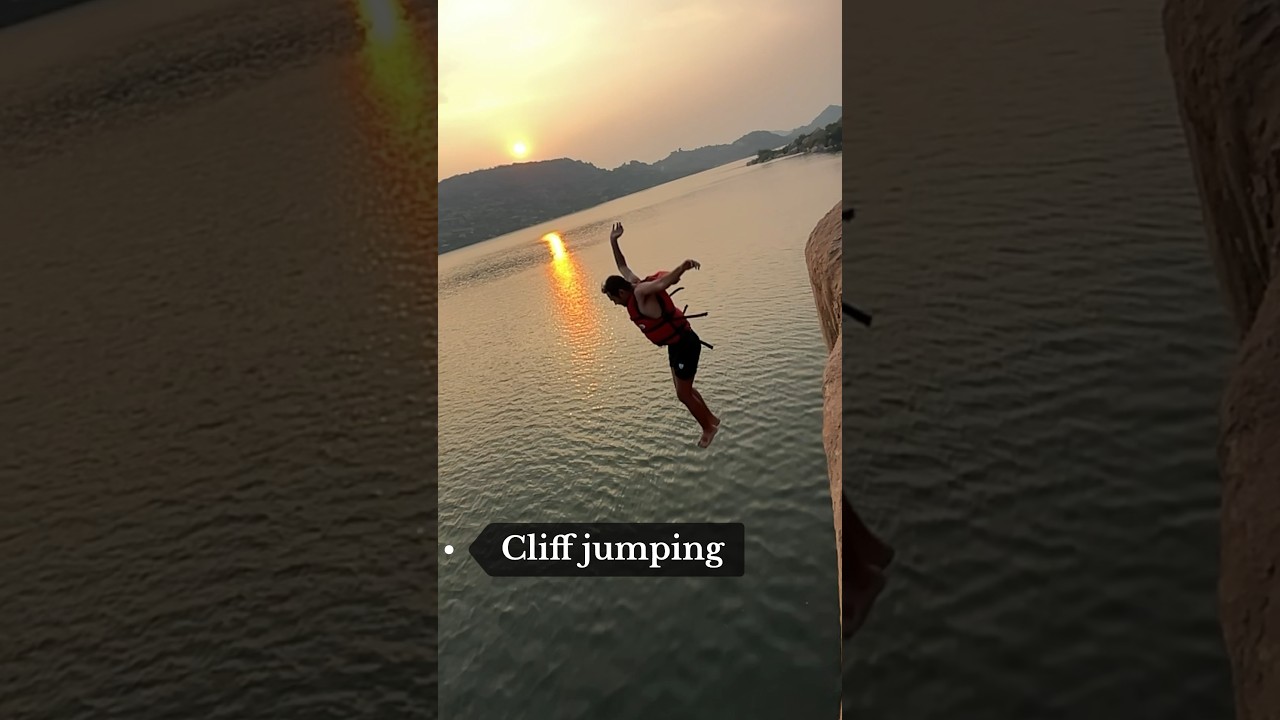 Don&rsquo;t Miss This in Hampi😍🔥 #shorts #ashortaday #trending #cliffjumping