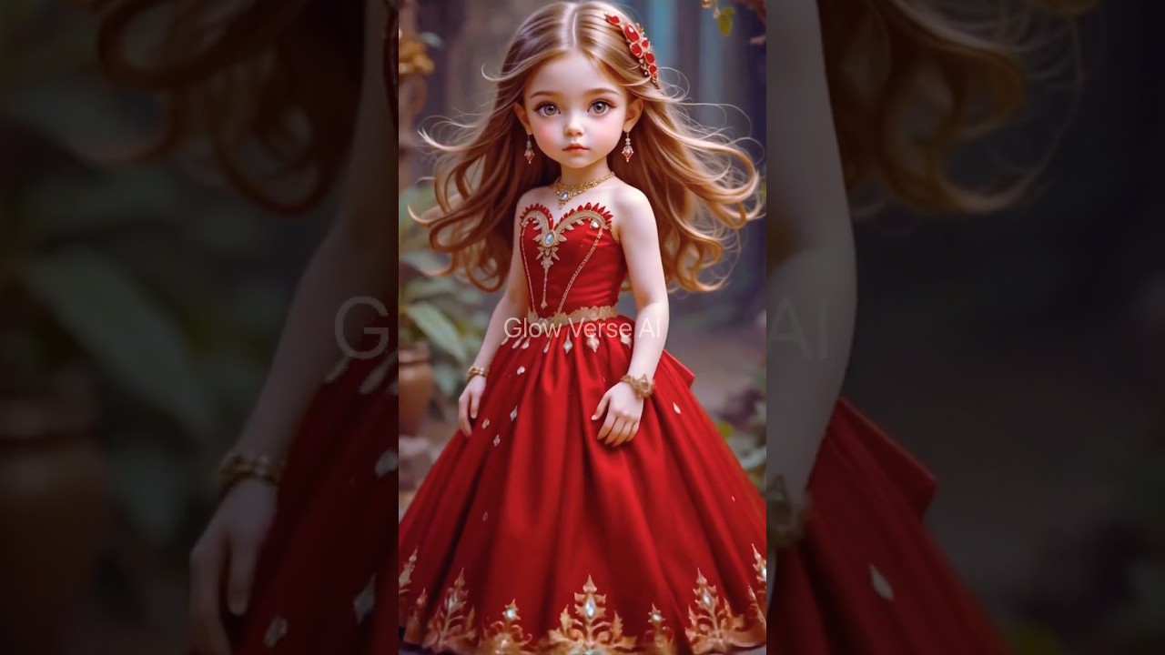 Eye Zoom Challenge 👁✨ | Baby Princess in Stunning Red Gown Melts Hearts! 🔥👑 #Shorts