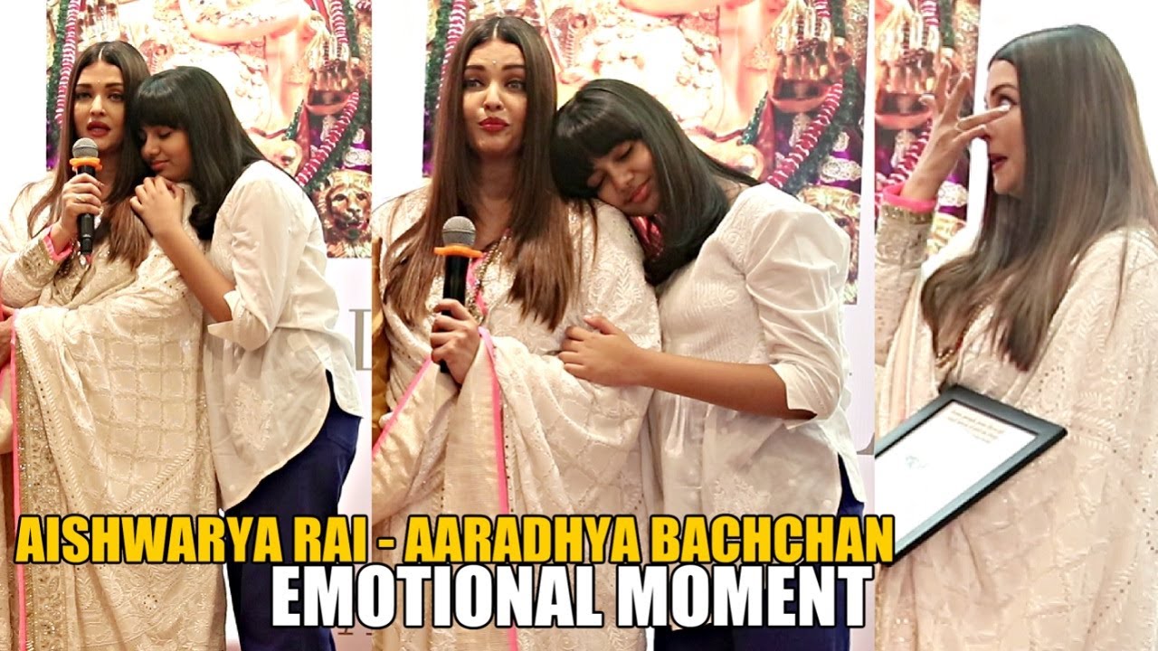Aishwarya Rai Bachchan EMOTIONAL With Daughter Aaradhya Bachchan | 50th Birthday Celebration