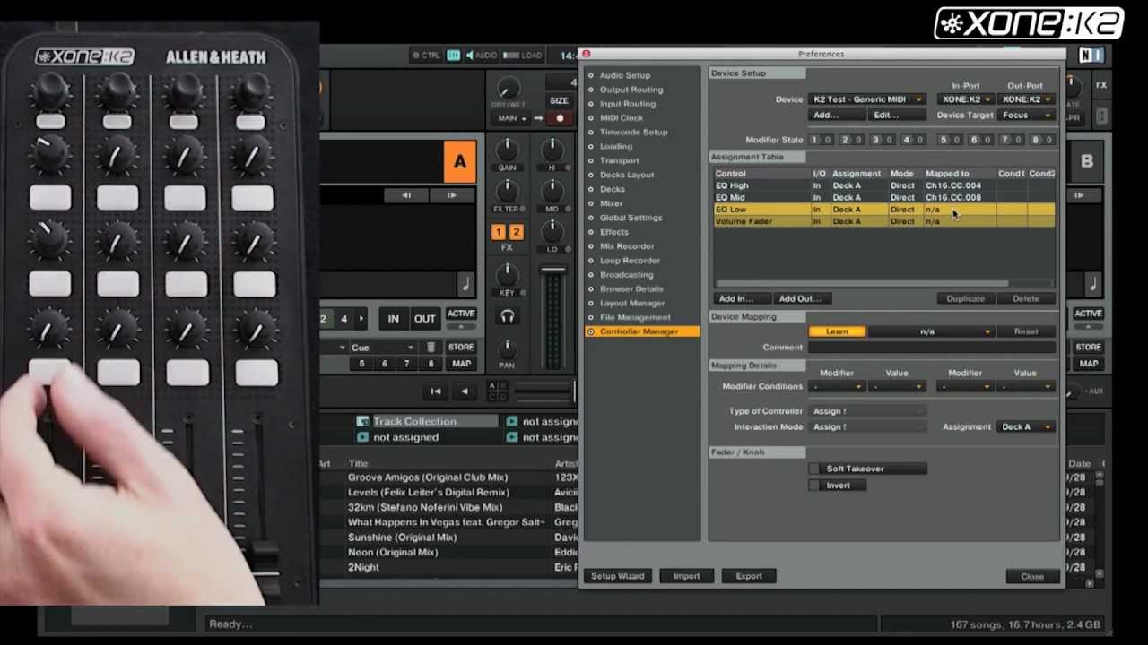 Xone:K2 - Tutorial: Traktor Mapping Pots & Faders