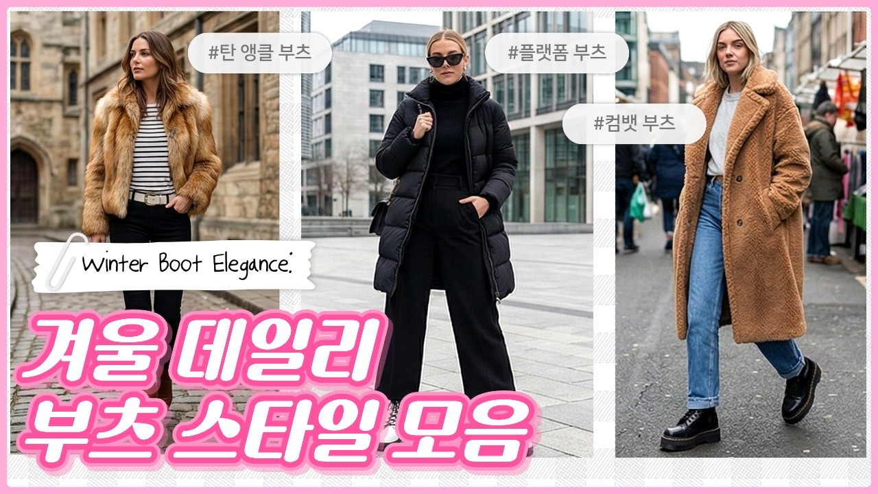 👢부츠 스타일링으로 당신의 걸음걸이에 우아함을 더해보세요! 발끝에서 완성되는 세련된 아우라  Winter Boot Elegance(The Art of Boots Styling)