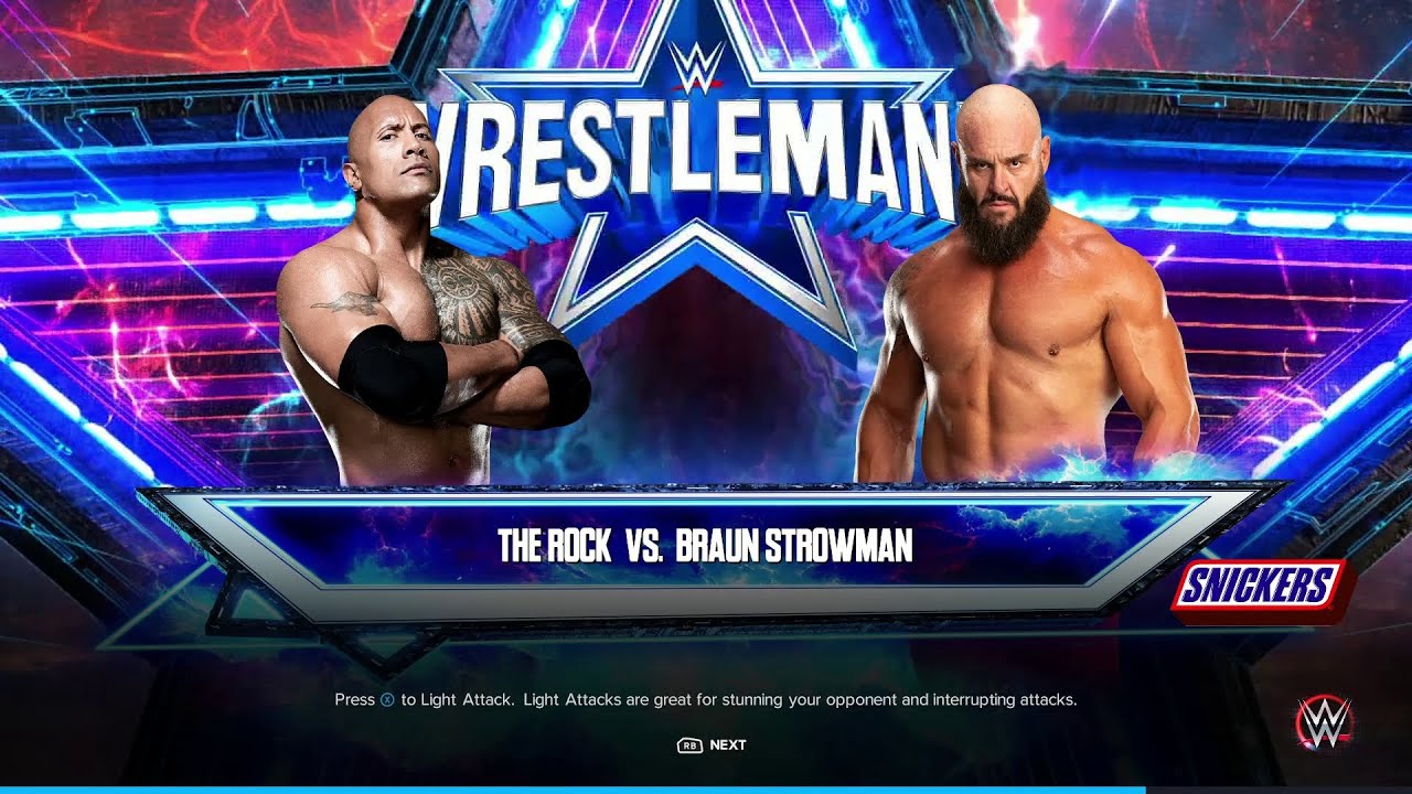 WWE 2K23 The Rock Vs Braun Strowman