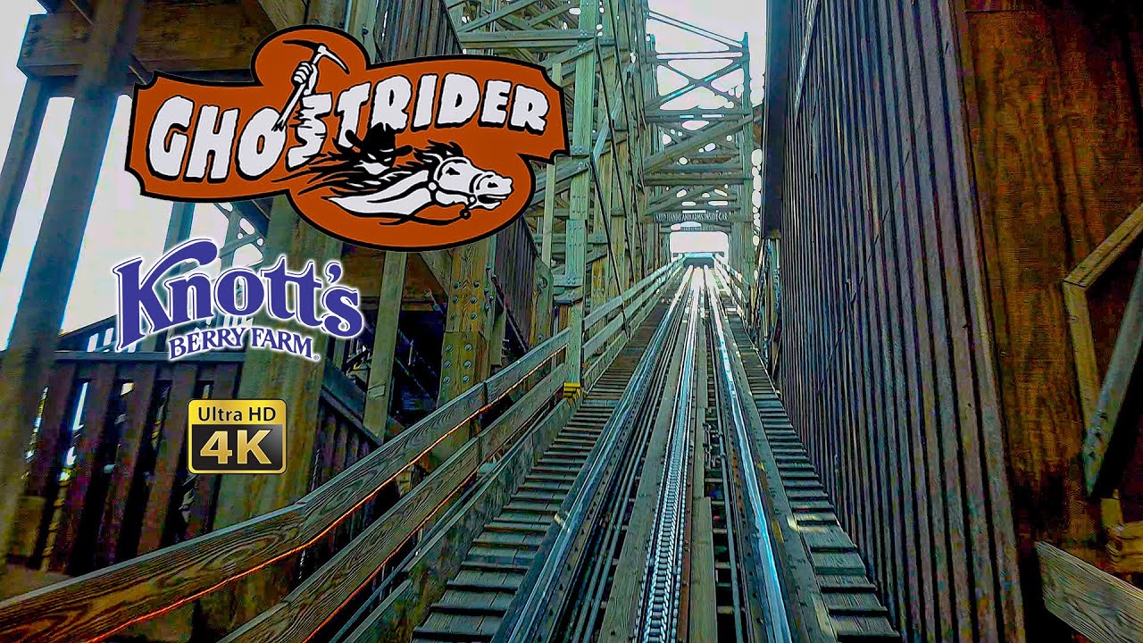 2023 Ghost Rider Roller Coaster Front Row On Ride 4K POV Knott's Berry Farm