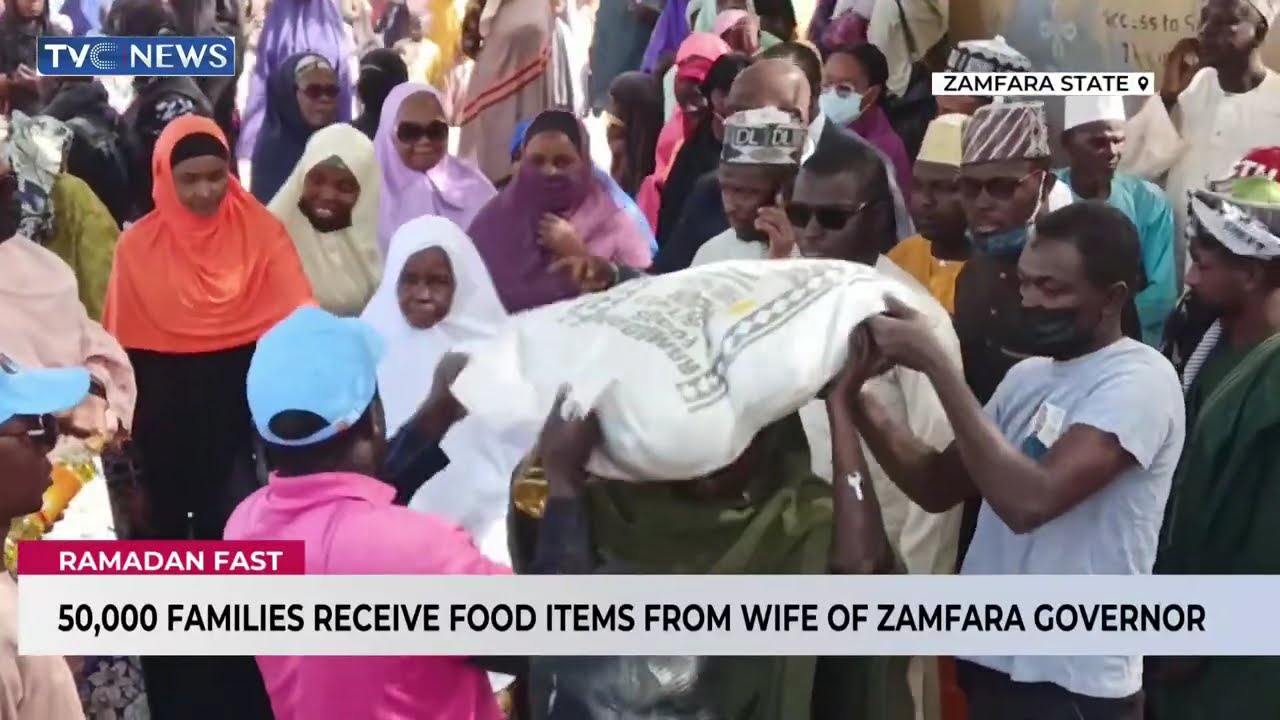 50,000 Families Receive Food Items From Wife Of Zamfara Governor