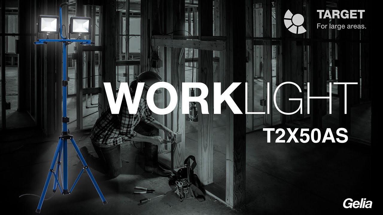 LED work light with tripod - Gelia Worklight T2X50AS