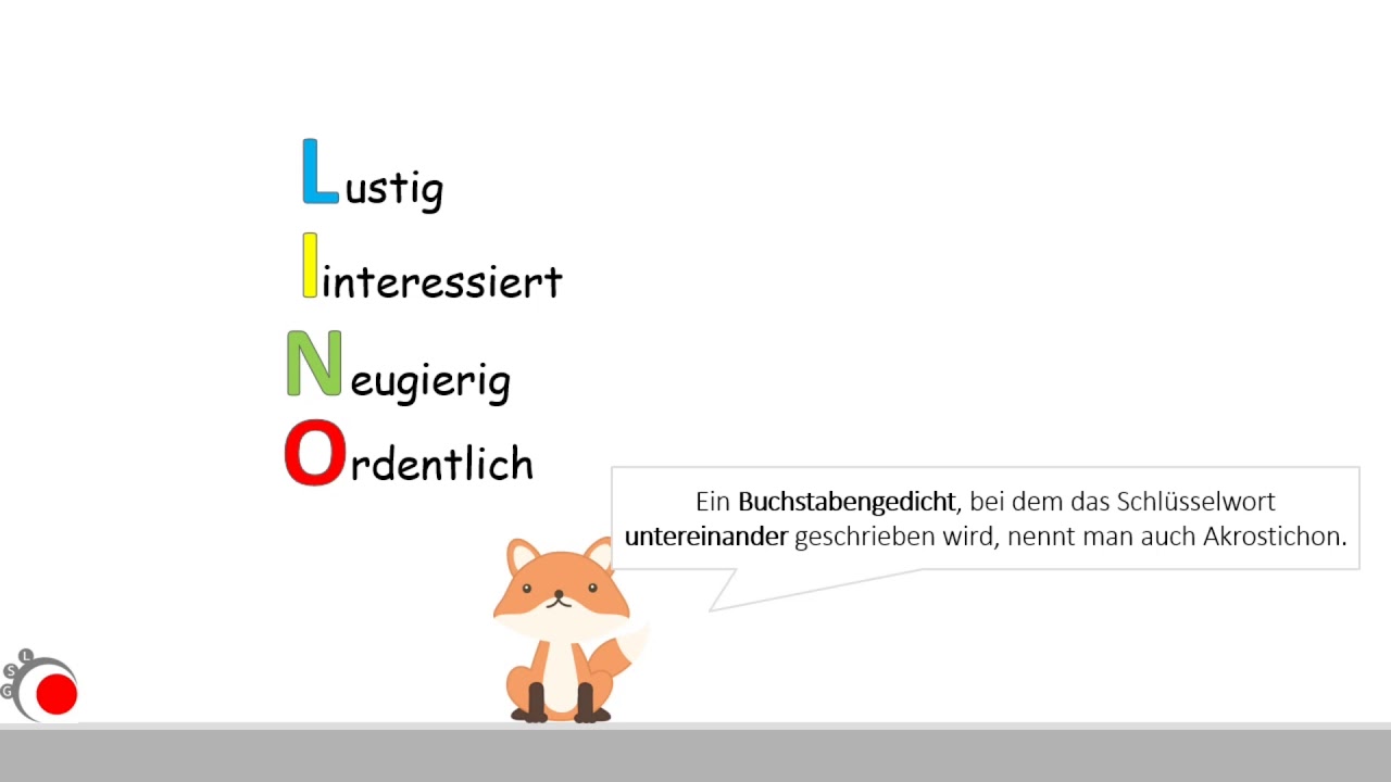 Ein Akrostichon schreiben - Teil 1