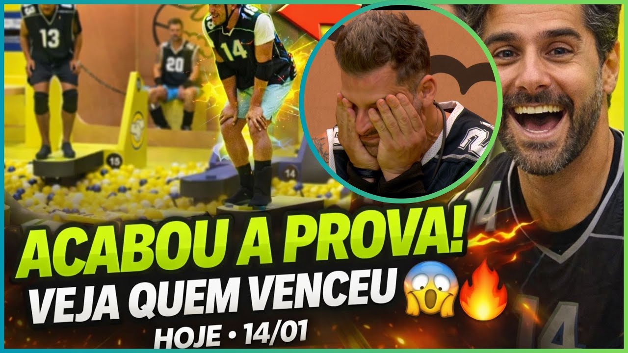 FIM DA PROVA DO L&Iacute;DER! NO BBB 26 VEJA QUEM GANHOU A LIDERAN&Ccedil;A HOJE 14/01 PROVA MERCADO LIVRE AO VIVO