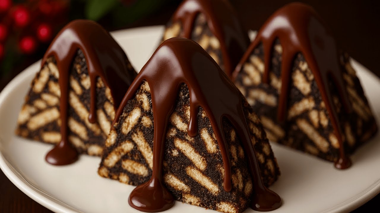Melt-in-Your-Mouth Chocolate Mosaic Cake | No-Oven Biscuit Dessert | 10 Minutes Prep  