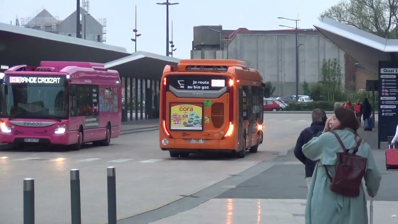 Stadsbus van Duinkerke bij het busstation!