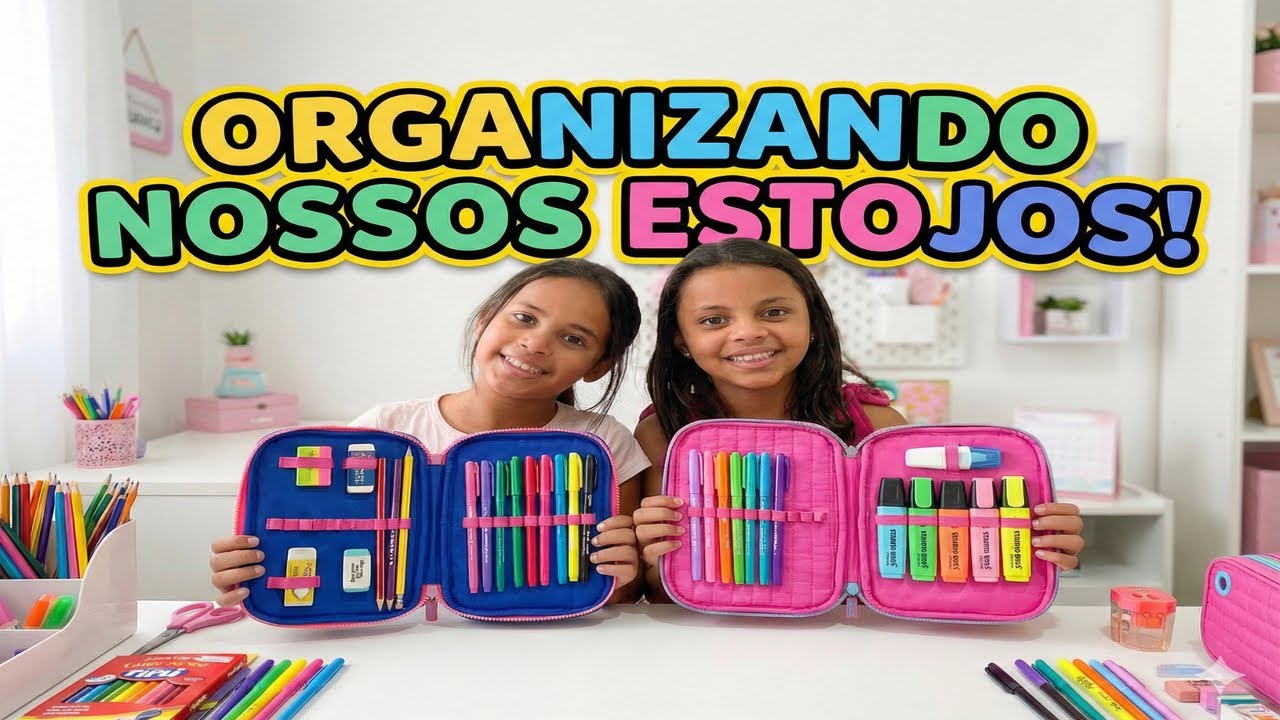 ORGANIZANDO NOSSOS ESTOJOS 🎒✨ FICOU PERFEITO! 😍