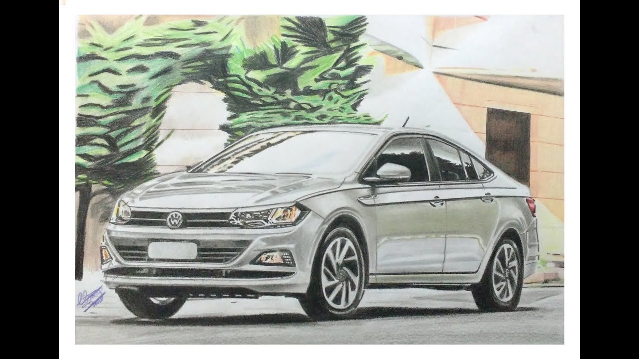 Volkswagen Virtus GTS  [ Realistic Car Drawing ] [ Claudir Santos ]