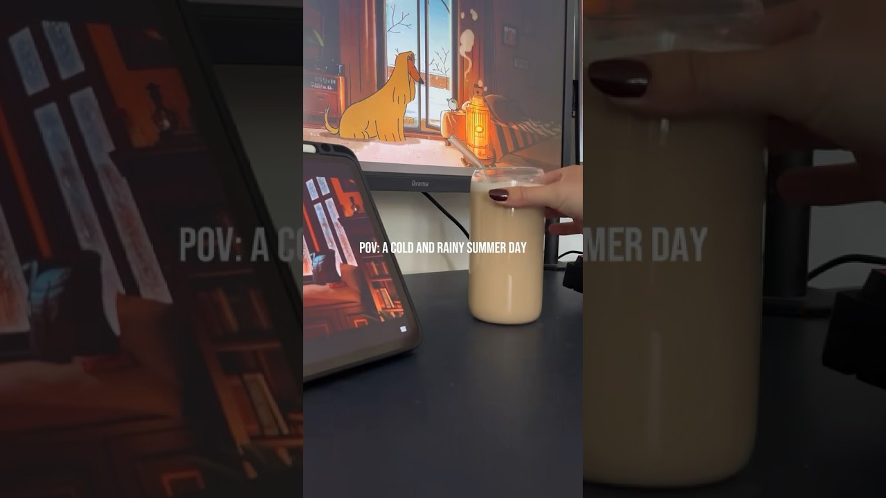 A cozy morning 🤎🧸 #shorts #cozy #gaming #gilmoregirls #games #pc #rain #fall #autumn #summer