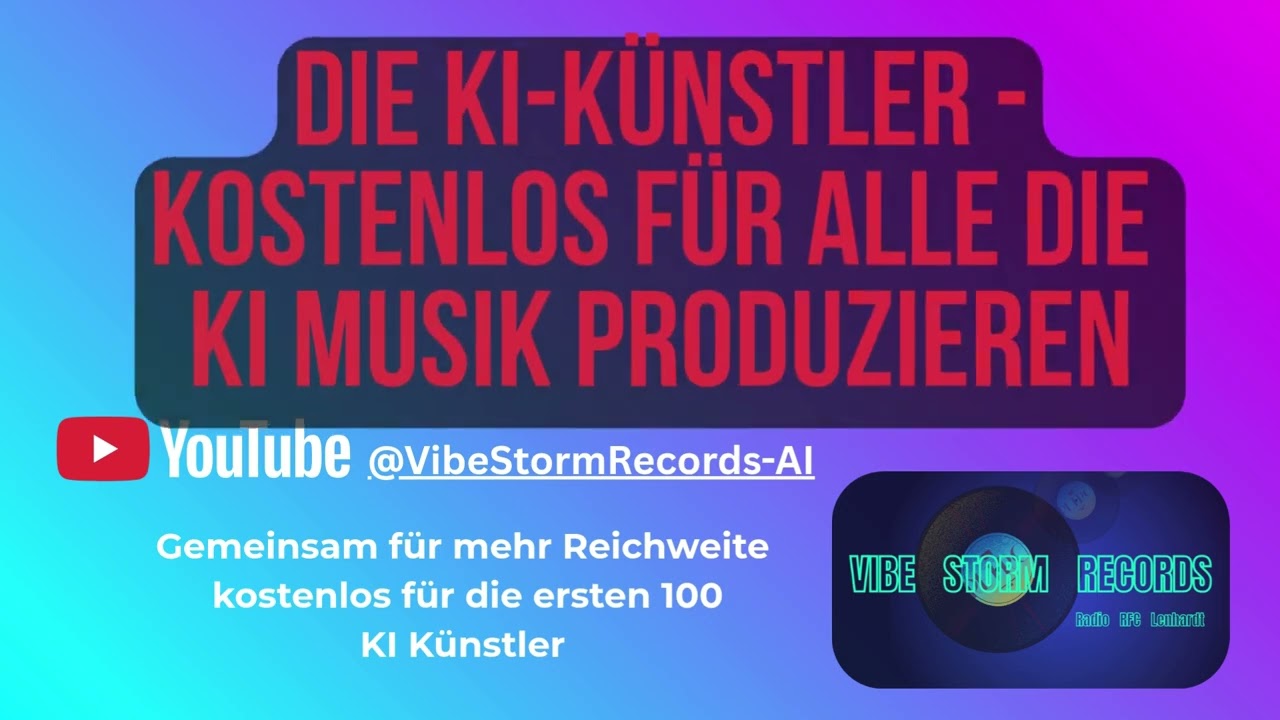👉 KI-Musiker aufgepasst! 🎵 Jetzt kostenlos bei Vibe Storm Records-AI präsentieren