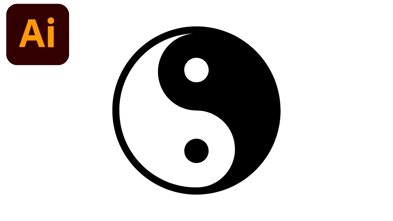 Crée Facilement le symbole Yin & Yang - Tuto Illustrator Débutant