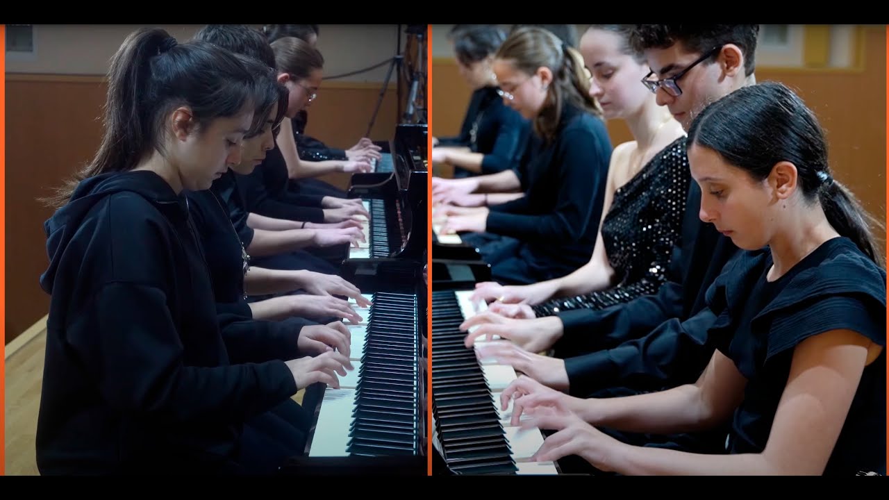 CPMT.  A  Piazzola, Libertango 14 manos, 3 pianos Clase de Conjunto 2ºEE.PP.