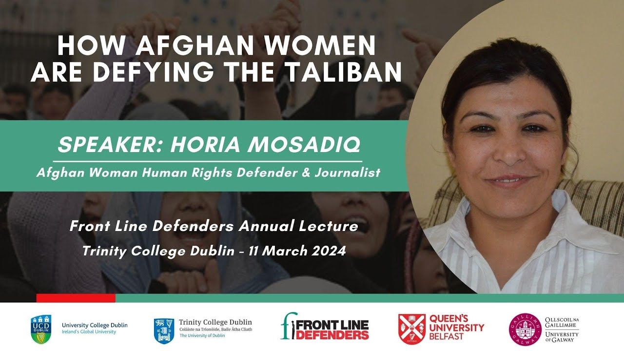 FLD Annual Lecture 2024: How Afghan Women Are Defying The Taliban - Horia Mosadiq.