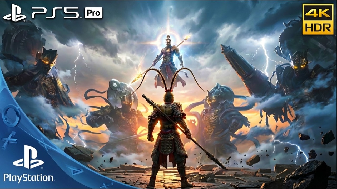 Black Myth Wukong -(PS5 Pro 4K HDR) Secret Final Boss & True Ending (Erlang and Four Heavenly Kings)