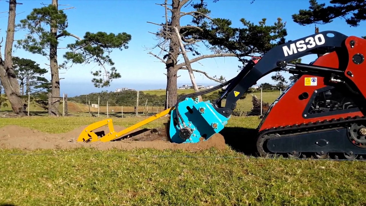 Trenching with the MS30 Mini Skid Steer Track Loader