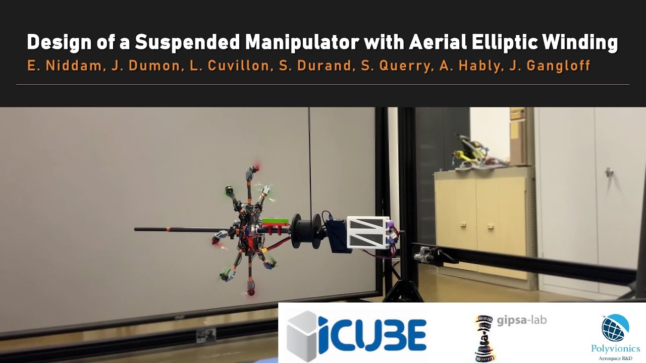 Design of a Suspended Manipulator with Aerial Elliptic Winding