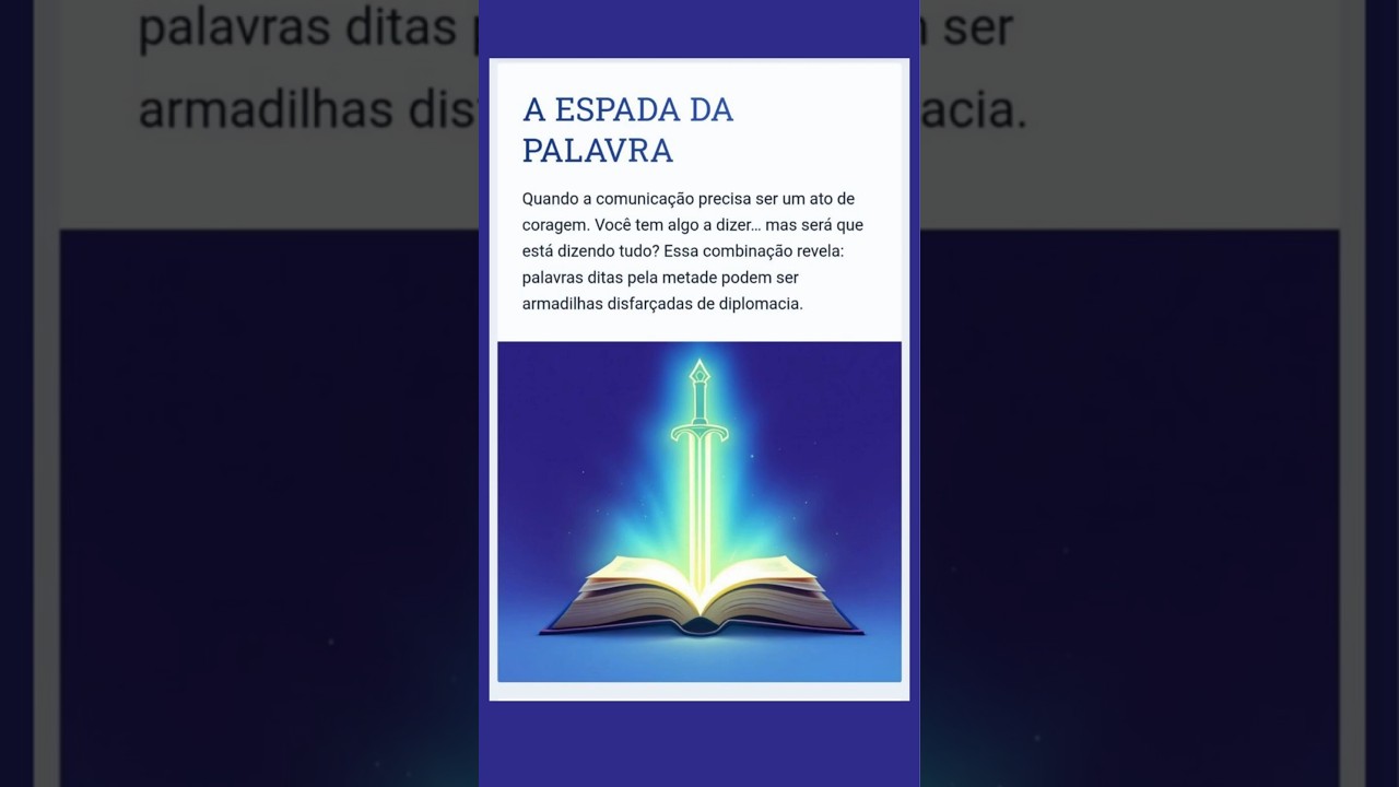 A ESPADA DA PALAVRA