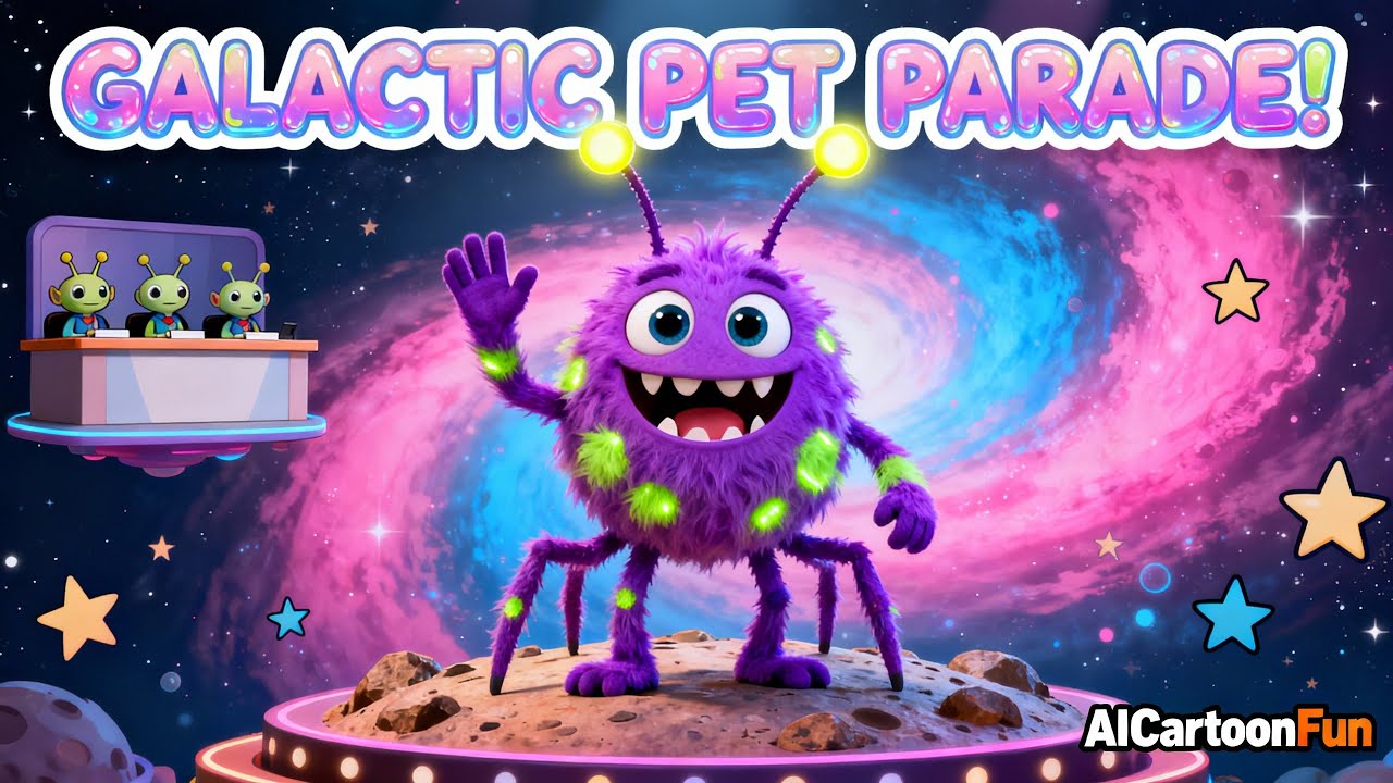 🪐🐾 Galactic Pet Parade! 🚀 Funniest Cosmic Creature Contest for Kids | @AICartoonFun88