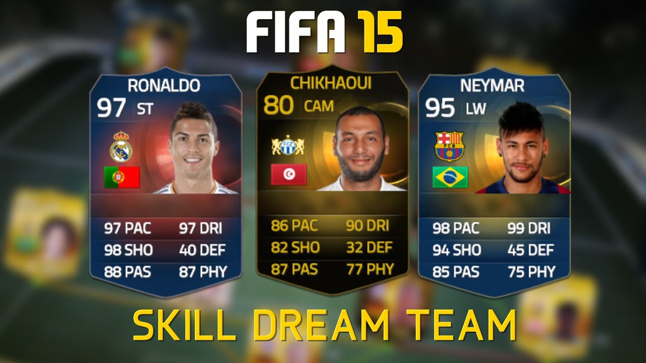 FIFA 15 -  SKILL DREAM TEAM - FT SIF Chikhaoui, TOTS Neymar & RB Ronaldo
