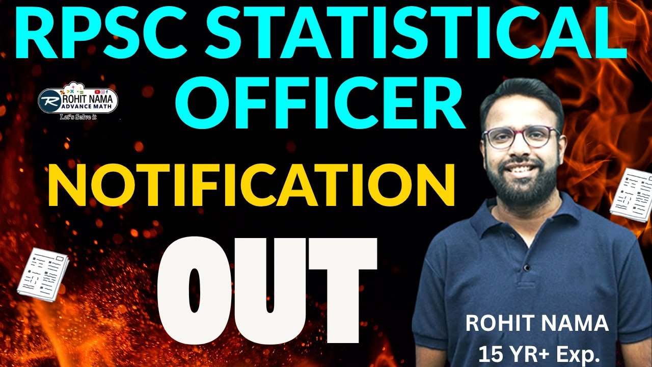 RPSC Statistical Officer Notification 2025 OUT | Vacancy, Syllabus & Exam Date |  #rohitnama