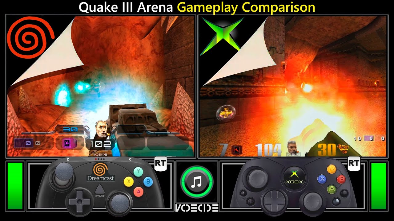 Quake III Arena (Dreamcast vs Xbox Classic) Gameplay Comparison