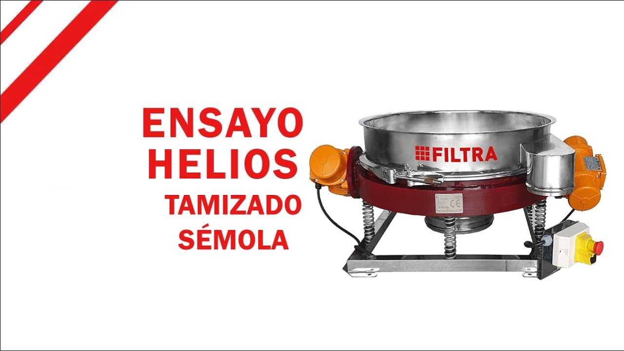 HELIOS - Ensayo con sémola / Semolina powder sieving | Filtra Vibración