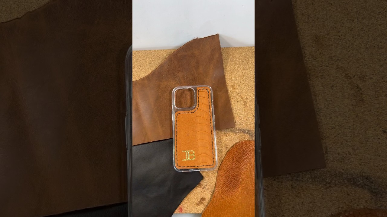 Hand Making Custom Leather IPhone Case!!
