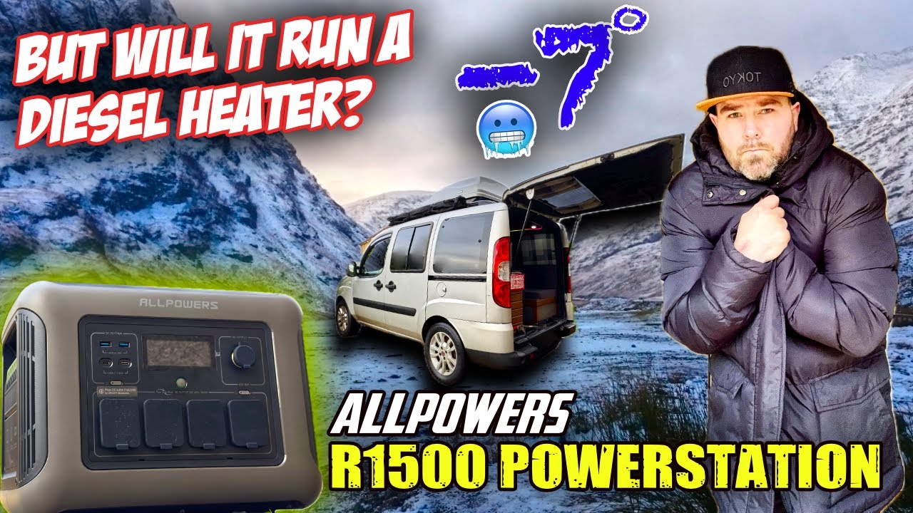 Vanlife: SURVIVING -7 using Allpowers R1500 Portable Power Station / FULL REVIEW
