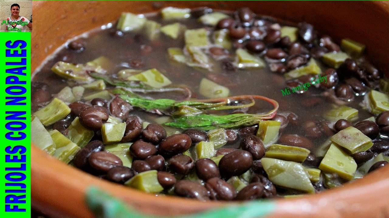 Cómo hacer unos deliciosos frijoles con nopales |Un guiso sencillo pero te va a encantar/Mi amiGaby