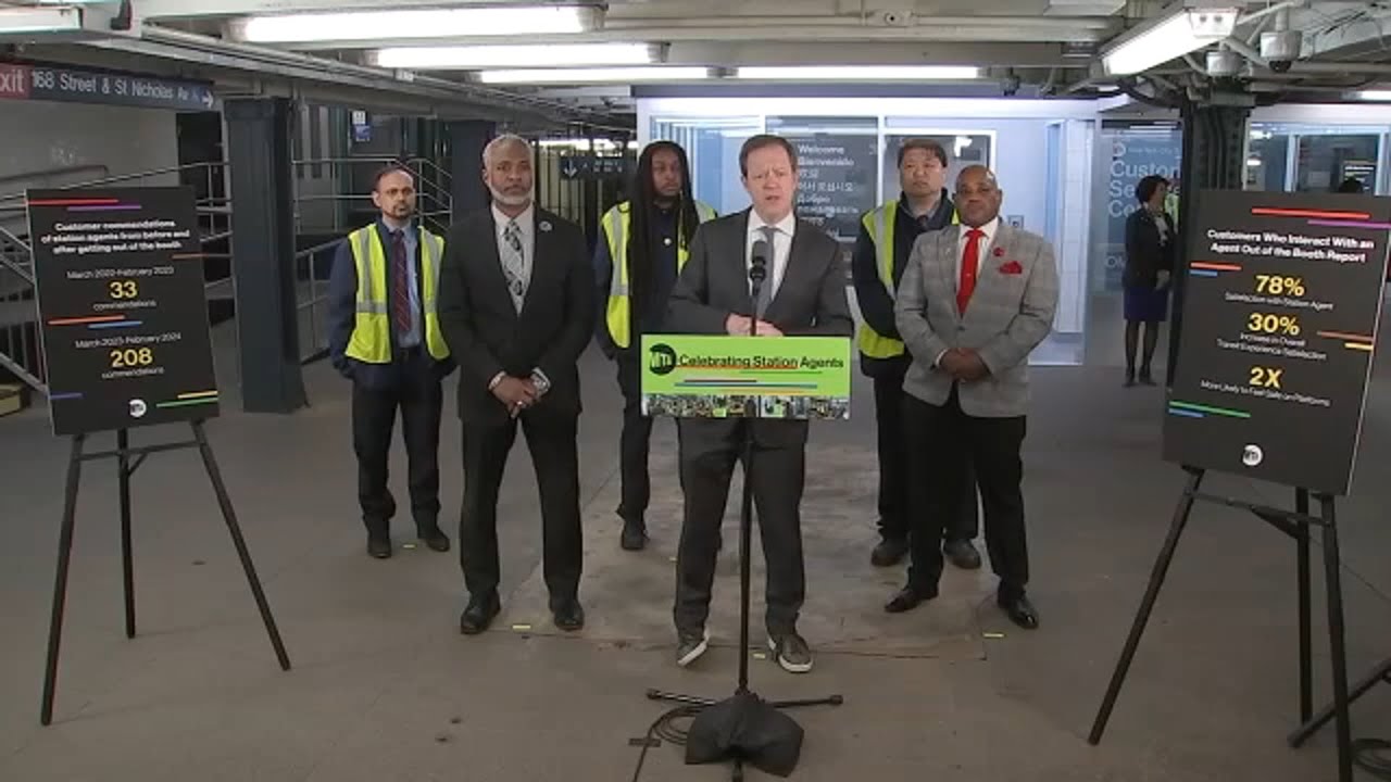 MTA honors station agents 1 year after move from booth to platforms