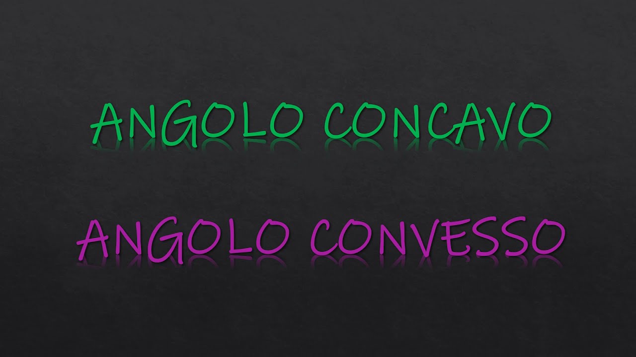 Angolo concavo e angolo convesso