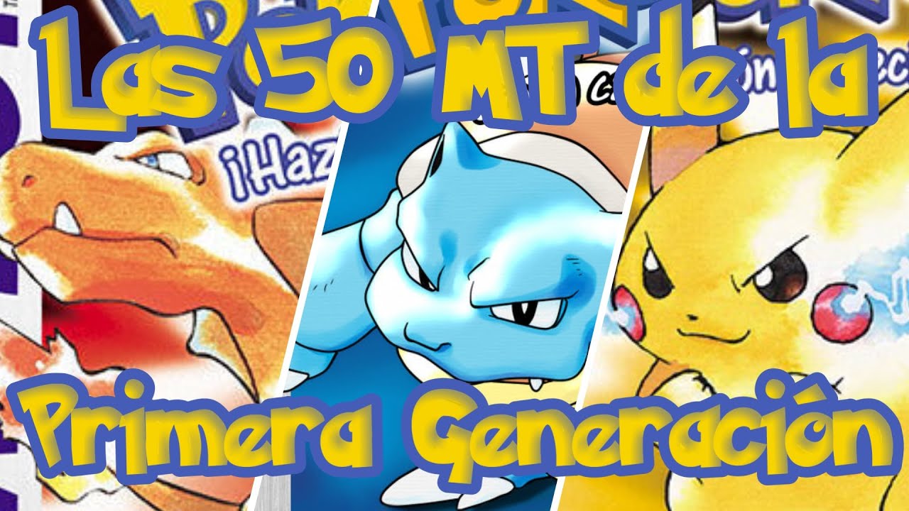 Las 50 MT de la Primera Generación en Pokémon Rojo, Azul y Amarillo
