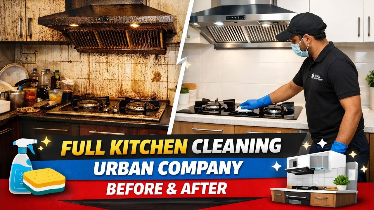 Full Kitchen Deep Cleaning by Urban Company | Complete Kitchen Cleaning Transformation