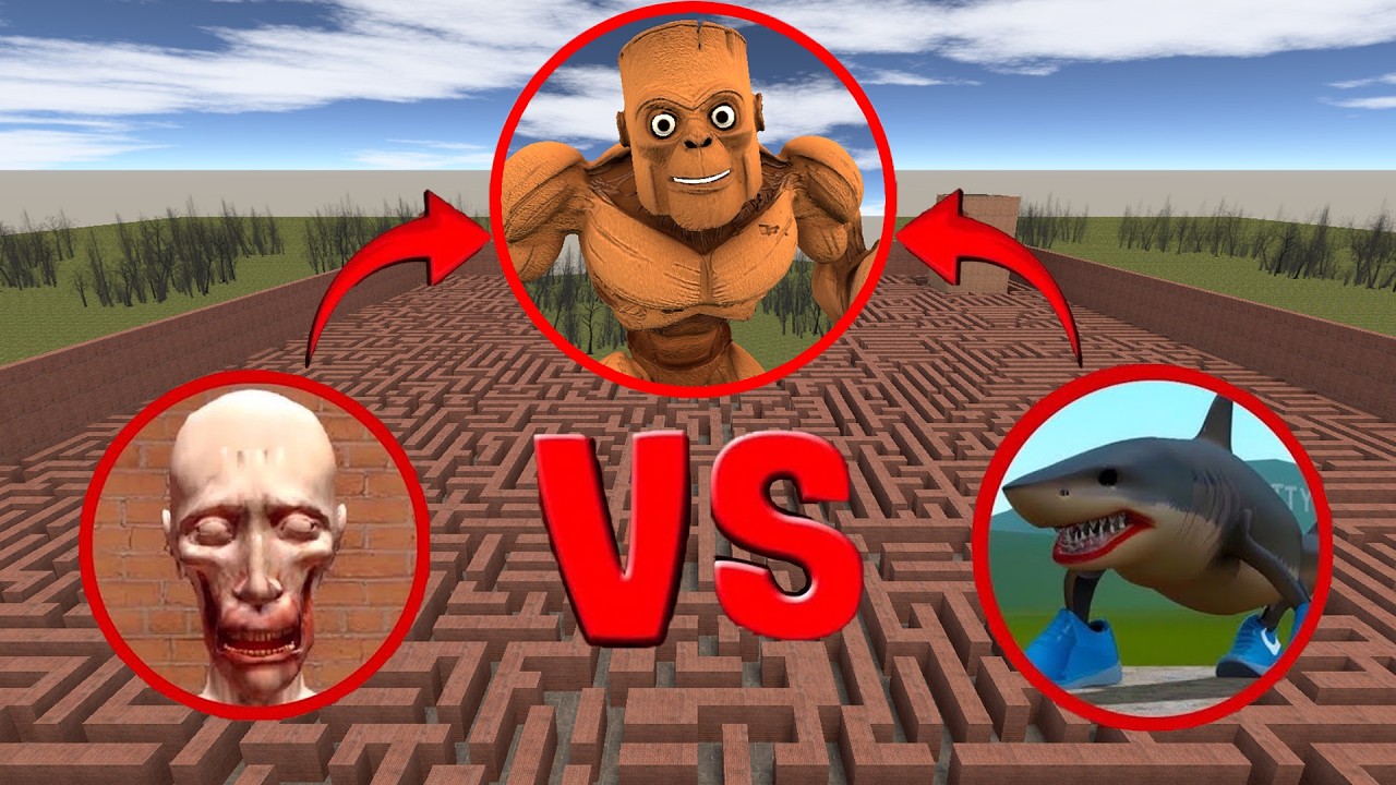 TUNG TUNG SAHUR vs SCP-096 vs TRALERO TRALALA | Garry’s Mod Epic Battle