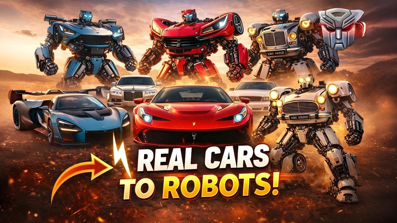 Transformation of Real Cars | 🚙 to 🤖 Transformation | @Transformers