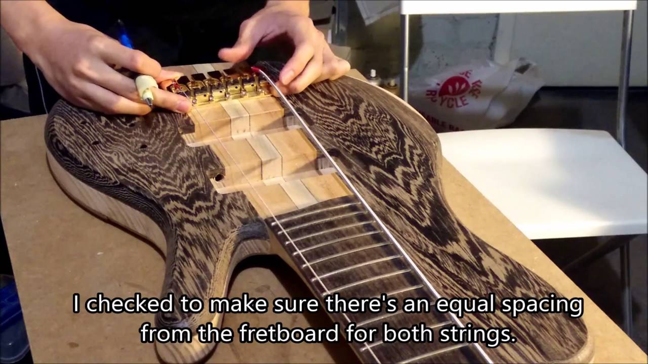 Neck Through Bass Build - Part 14: Installing the bridge