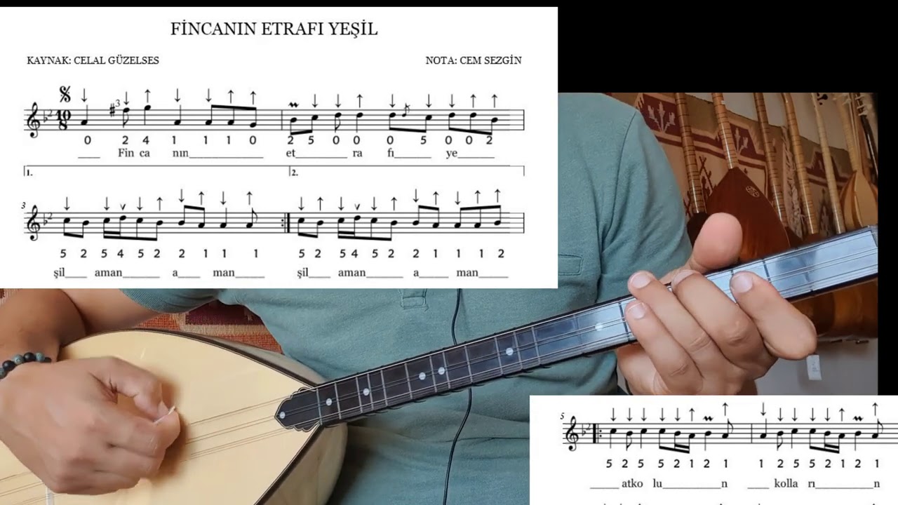 FİNCANIN ETRAFI YEŞİL #solfej kısasap bağlama dersi